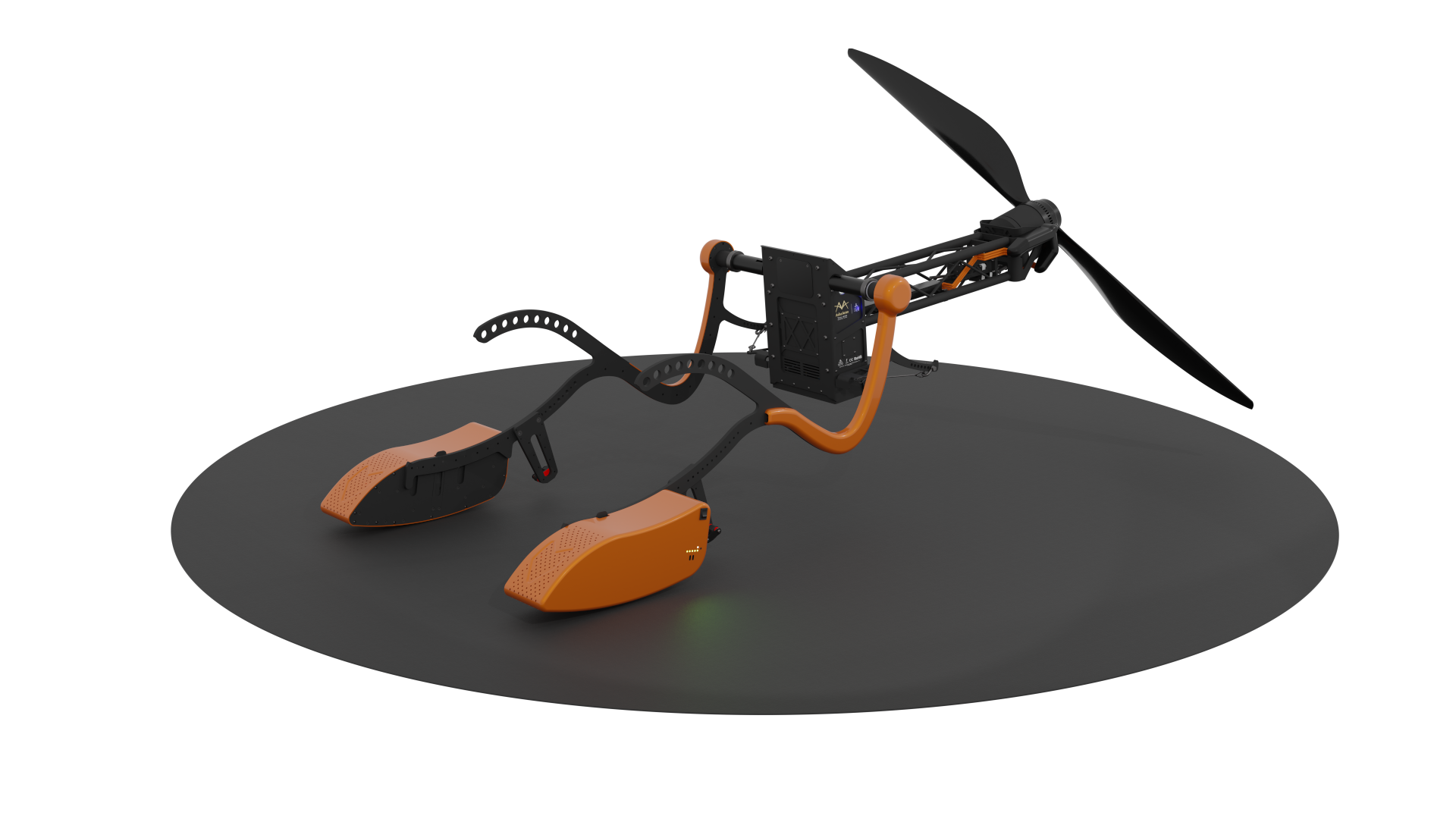 Rendering des Terra420 Gleitschirmantriebs